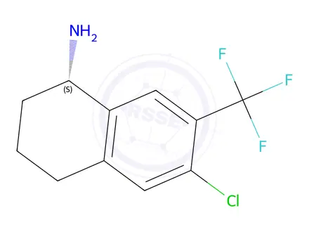 Chemical structure of (S)-6-Chloro-7-(trifluoromethyl)-1,2,3,4-tetrahydronaphthalen-1-amine