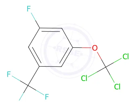 Chemical structure of 1-Fluoro-3-(trichloromethoxy)-5-(trifluoromethyl)benzene 1417569-63-1