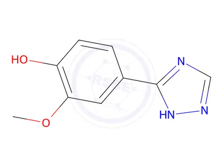 Chemical structure of 2-Methoxy-4-(1H-1,2,4-triazol-3-yl)phenol