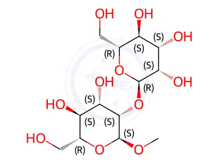Chemical structure of methyl 2-O-(α-D-mannopyranosyl)-α-D-mannopyranoside