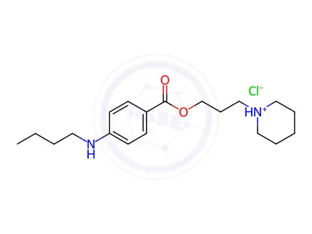 Chemical structure of p-Butylaminobenzoic acid 3-piperidinopropyl ester hydrochloride