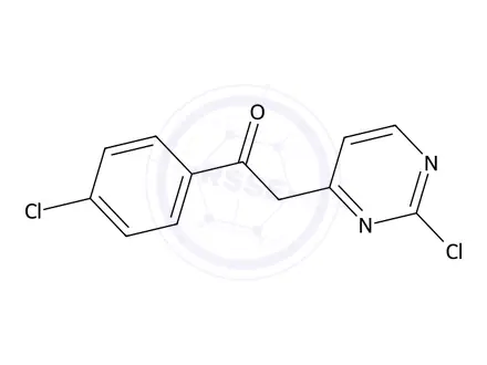 Chemical structure of 1-(4-Chlorophenyl)-2-(2-chloropyrimidin-4-yl)ethanone