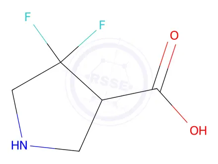 Chemical structure of 4,4-Difluoropyrrolidine-3-carboxylic acid
