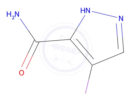 Chemical structure of 4-Iodo-1H-pyrazole-3-carboxylic acid amide