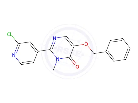 Chemical structure of 5-(Benzyloxy)-2-(2-chloropyridin-4-yl)-3-methylpyrimidin-4(3H)-one