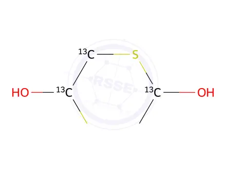 Chemical structure of 1,4-Dithiane-2,5-diol-13C4