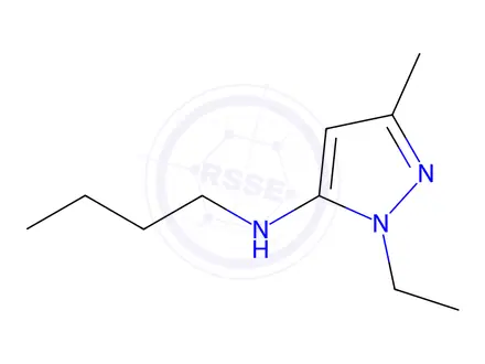 Chemical structure of N-butyl-1-ethyl-3-methyl-1H-pyrazol-5-amine