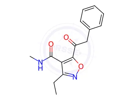 Chemical structure of 3-Ethyl-N-methyl-5-(2-phenylacetyl)isoxazole-4-carboxamide