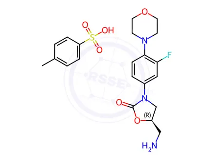 Chemical structure of Deacetyl linezolid tosylate salt
