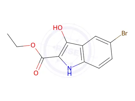 Chemical structure of 5-Bromo-3-hydroxy-1h-indole-2-carboxylic Acid ethyl ester