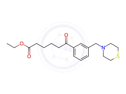 Chemical structure of Ethyl 6-oxo-6-[3-(thiomorpholinomethyl)phenyl]hexanoate