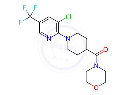 Chemical structure of {1-[3-chloro-5-(trifluoromethyl)-2-pyridinyl]-4-piperidinyl}(morpholino)methanone