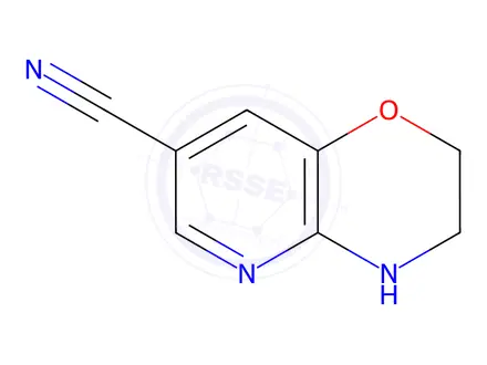 Chemical structure of 3,4-dihydro-2H-pyrido[3,2-b][1,4]oxazine-7-carbonitrile