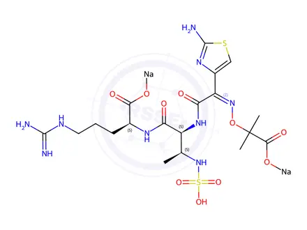 Chemical structure of Aztreonam Impurity 3