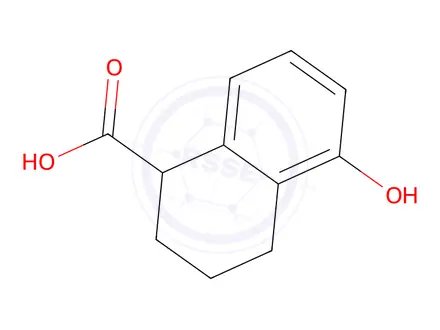 Chemical structure of 5-hydroxy-1,2,3,4-tetrahydronaphthalene-1-carboxylic Acid