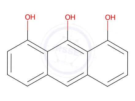 Chemical structure of 1,8,9-Trihydroxyanthracene