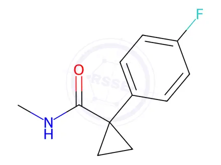 Chemical structure of 1-(4-Fluorophenyl)-N-methylcyclopropane-1-carboxamide