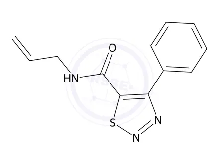 Chemical structure of 4-Phenyl-N-(prop-2-en-1-yl)-1,2,3-thiadiazole-5-carboxamide