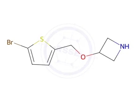 Chemical structure of 3-((5-Bromothiophen-2-yl)methoxy)azetidine