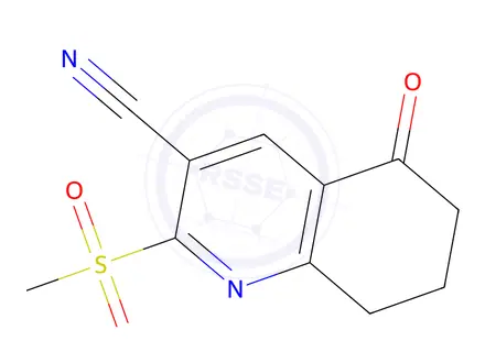 Chemical structure of 2-(Methylsulfonyl)-5-oxo-5,6,7,8-tetrahydroquinoline-3-carbonitrile