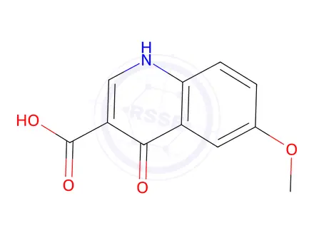Chemical structure of 4-Hydroxy-6-methoxyquinoline-3-carboxylic Acid
