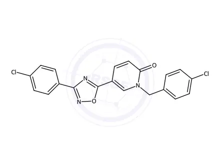 Chemical structure of 1-(4-Chlorobenzyl)-5-(3-(4-chlorophenyl)-1,2,4-oxadiazol-5-yl)pyridin-2(1H)-one