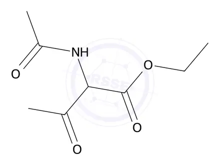 Chemical structure of ethyl 2-acetamido-3-oxobutanoate
