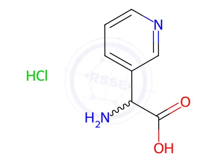 Chemical structure of 2-Amino-2-(3-pyridyl)acetic Acid Hydrochloride