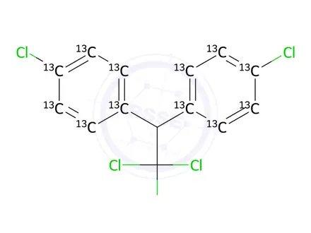 Chemical structure of 4,4'-DDT 13C12 100 μg/mL in Acetone