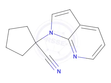 Chemical structure of 1-(1H-pyrrolo[2,3-b]pyridin-1-yl)cyclopentanecarbonitrile(WXG02995)