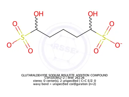 Chemical structure of GLUTARALDEHYDE SODIUM BISULFITE