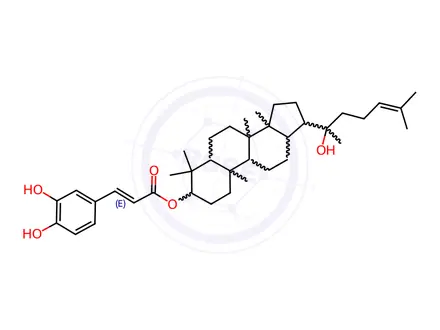Chemical structure of Dammarenediol II 3-O-caffeate
