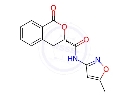 Chemical structure of N-(5-Methylisoxazol-3-yl)-1-oxoisochromane-3-carboxamide