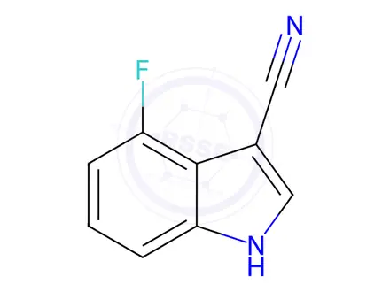 Chemical structure of 4-Fluoro-1H-indole-3-carbonitrile