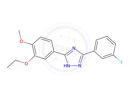 Chemical structure of 5-(3-Ethoxy-4-methoxyphenyl)-3-(3-fluorophenyl)-1H-1,2,4-triazole
