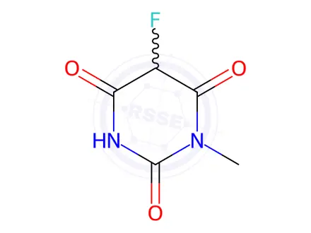 Chemical structure of 5-fluoro-1-methyl-1,3-diazinane-2,4,6-trione