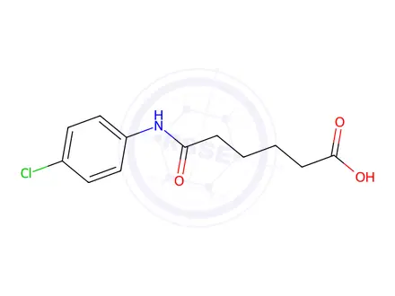 Chemical structure of 6-((4-Chlorophenyl)amino)-6-oxohexanoic acid