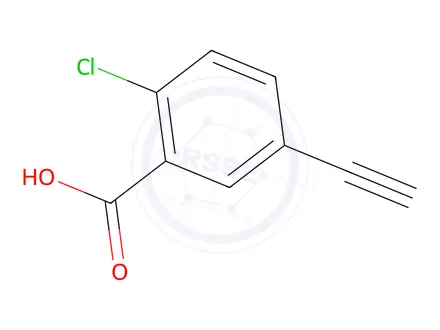 Chemical structure of 2-Chloro-5-ethynylbenzoic acid