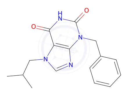Chemical structure of 3-Benzyl-7-(2-methylpropyl)-2,3,6,7-tetrahydro-1H-purine-2,6-dione