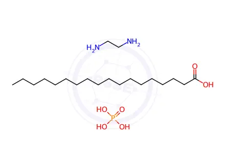 Chemical structure of Stearic acid, compound with ethane-1,2-diamine phosphate