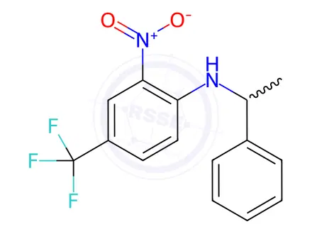 Chemical structure of 2-Nitro-N-(1-phenylethyl)-4-(trifluoromethyl)aniline
