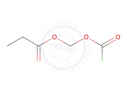 Chemical structure of ((Chlorocarbonyl)oxy)methyl propionate