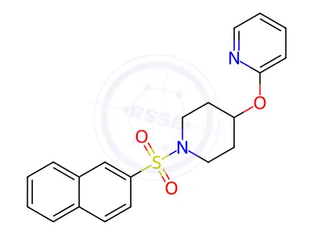 Chemical structure of 2-((1-(Naphthalen-2-ylsulfonyl)piperidin-4-yl)oxy)pyridine