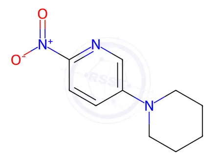 Chemical structure of 2-Nitro-5-(piperidin-1-yl)pyridine