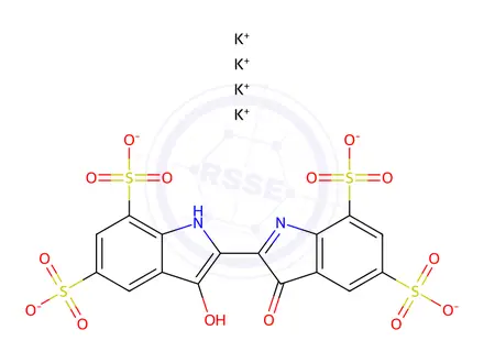 Chemical structure of INDIGOTETRASULFONATE TETRAPOTASSIUM SALT