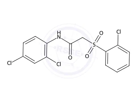 Chemical structure of 2-((2-Chlorophenyl)sulfonyl)-N-(2,4-dichlorophenyl)acetamide