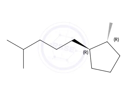 Chemical structure of trans-1-Methyl-2-(4-methylpentyl)cyclopentane