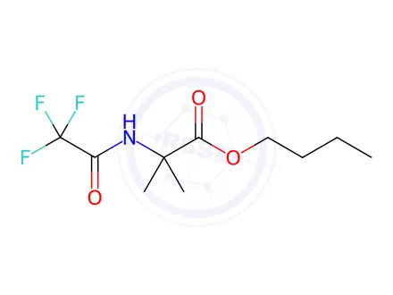 Chemical structure of 2-Methyl-2-[(trifluoroacetyl)amino]propionic acid butyl ester
