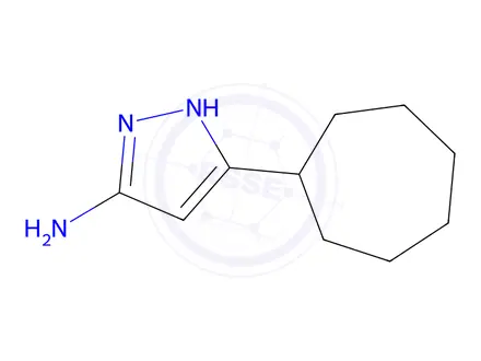 Chemical structure of 5-cycloheptyl-1H-pyrazol-3-amine