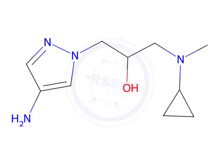 Chemical structure of 1-(4-Amino-1h-pyrazol-1-yl)-3-(cyclopropyl(methyl)amino)propan-2-ol